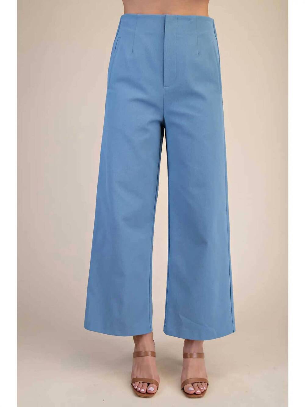NEW GLAM high waisted wide leg pants in blue